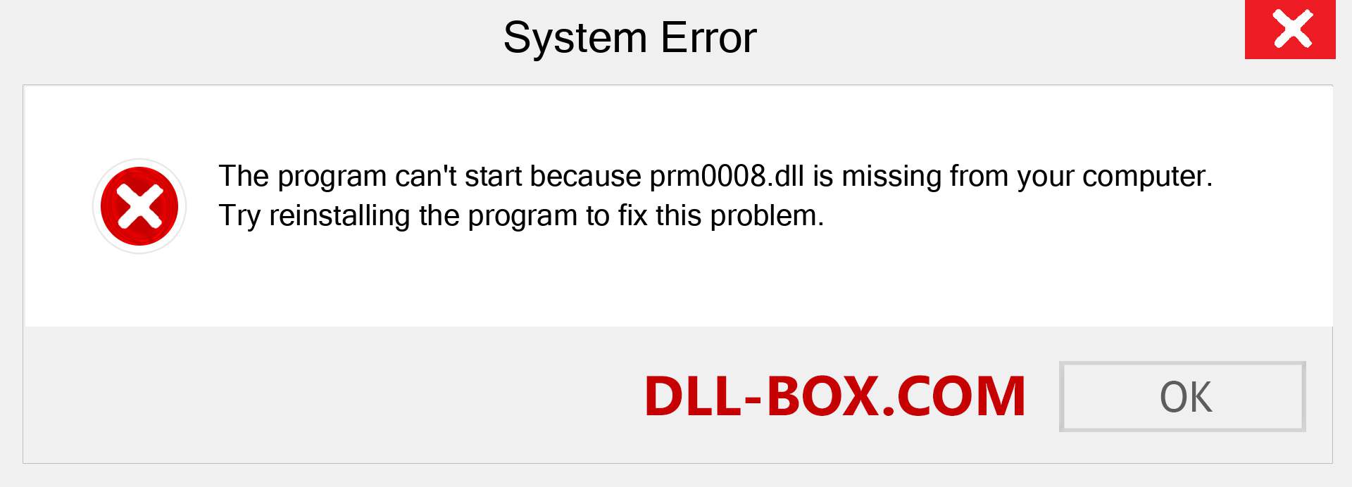  prm0008.dll file is missing?. Download for Windows 7, 8, 10 - Fix  prm0008 dll Missing Error on Windows, photos, images
